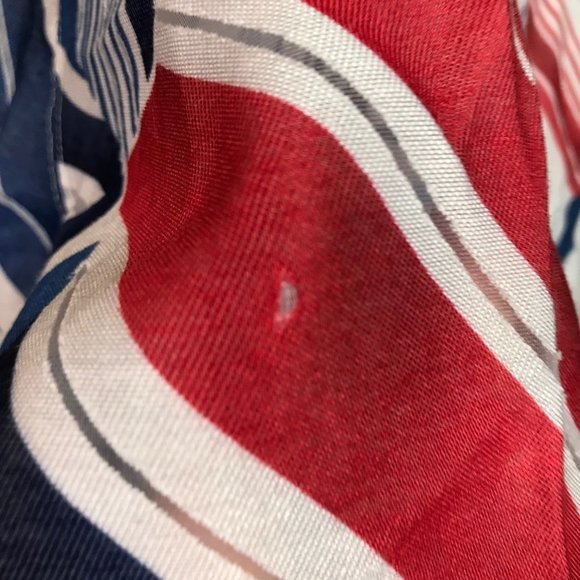 Nwd $68 Alfred Dunner Women's 12 Nautical Patriotic Layered Necklace Blouse Top - Picture 6 of 8